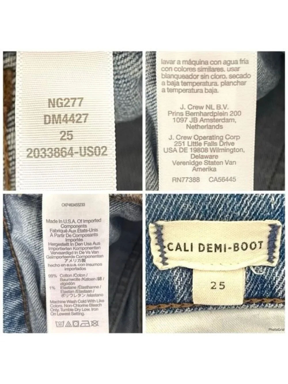 Madewell Cali Demi- boot jeans high rise style NG277 size 27